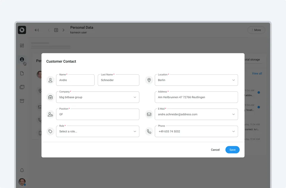 Modal with a form