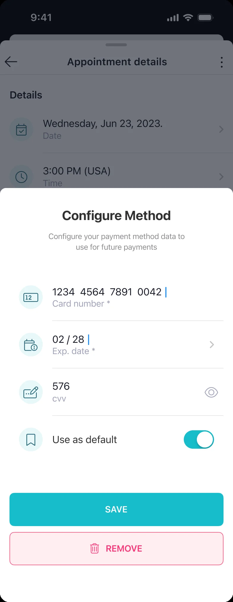 Configure a card